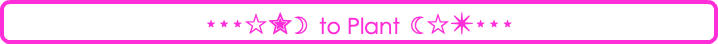 ⋆⋆⋆☆✮☽ to Plant ☾☆✴⋆⋆⋆